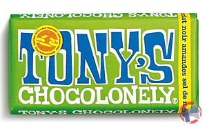 Rappel produit Tablette 180g Noir Amandes sel de mer TONY’S CHOCOLONELY