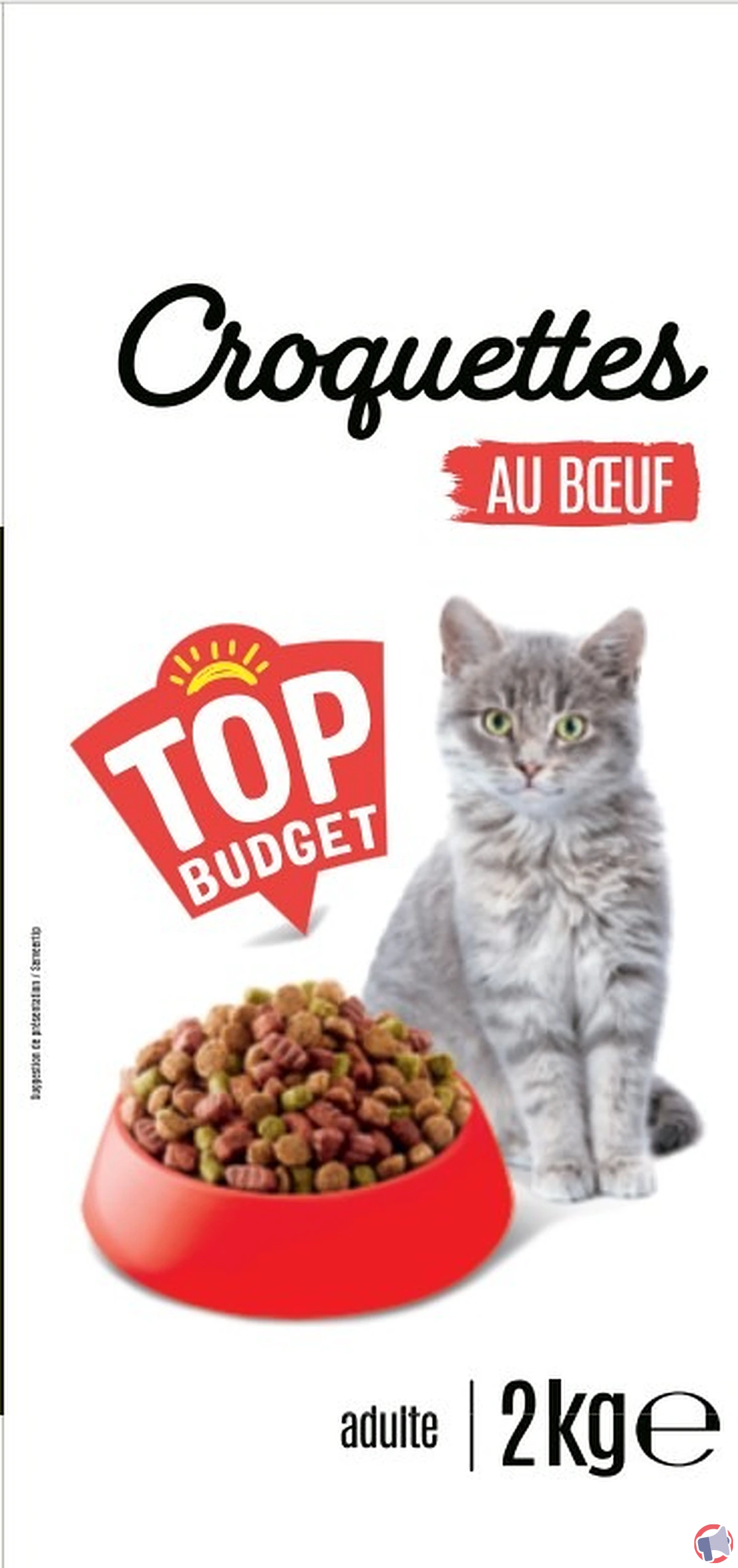 Rappel de croquettes pour chat Top Budget : présence de salmonelles