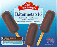 Rappel produit TOP BUDGET BATONNET X16 VANILLE-CHOCOLAT TOP BUDGET (photo numéro 1)