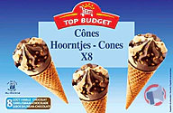 Rappel produit TOP BUDGET CONE 8x120mL VANILLE CHOCOLAT TOP BUDGET (photo numéro 1)