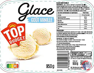 Rappel produit TOP BUDGET GOÛT VANILLE 2L TOP BUDGET
