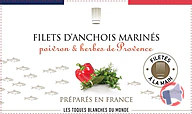 Rappel produit Les toques blanches Anchois marinés poivron et herbes de Provence