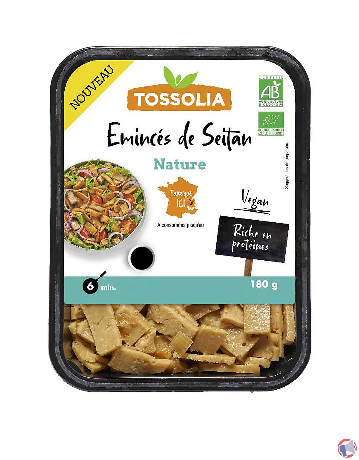 Rappel du produit Tossolia émincés seitan nature : mise en garde pour les consommateurs