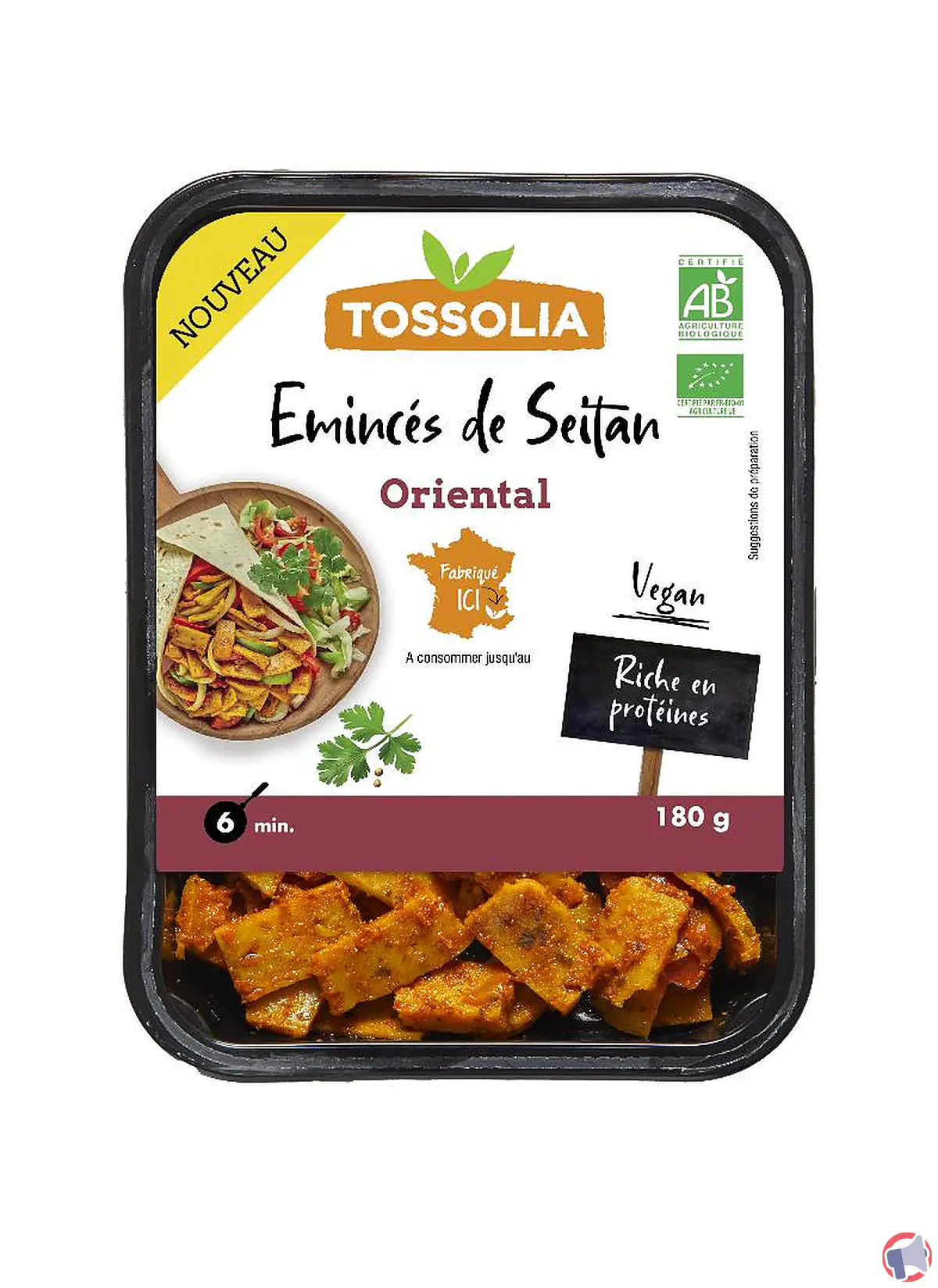 Rappel du produit Tossolia : émincés de seitan oriental