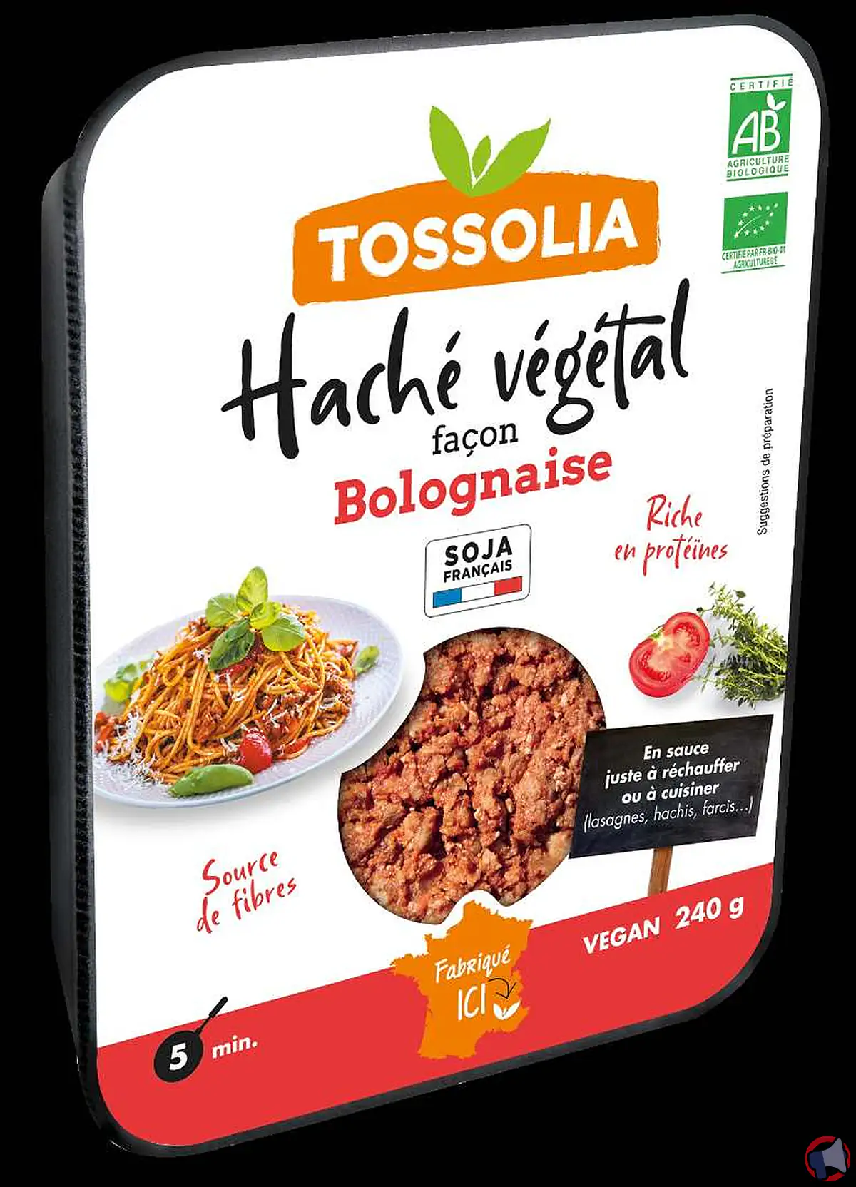 Rappel produit : tossolia hache végétal façon bolognaise