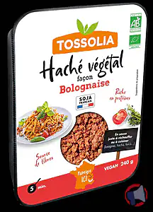Rappel produit HACHE VEGETAL FACON BOLOGNAISE 240G Tossolia