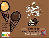 Rappel produit 12 MINI CONES VANILLE ET CHOCOLAT Toupargel