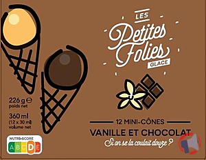 Rappel produit 12 MINI CONES VANILLE ET CHOCOLAT Toupargel