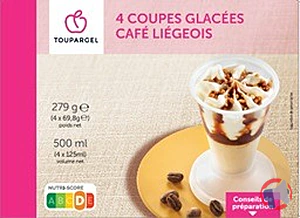 Rappel produit 4 coupes glacées café liégeois Toupargel