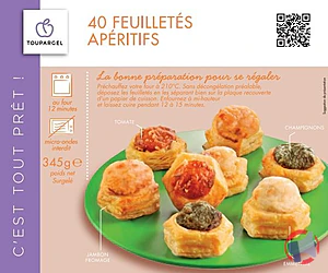 Rappel produit 40 feuilletés apéritifs TOUPARGEL