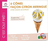 Rappel produit 6 Cônes façon citron meringué Toupargel (photo numéro 1)