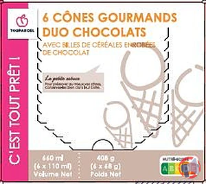 Rappel produit 6 Cônes gourmands TOUPARGEL