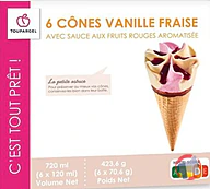 Rappel produit 6 Cônes vanille fraise Toupargel (photo numéro 1)