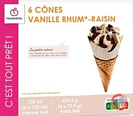 Rappel produit 6 Cônes vanille rhum raisin Toupargel (photo numéro 1)