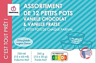 Rappel produit Assortiment de 12 Petits pots VANILLE CHOCOLAT ET VANILLE FRAISE Toupargel (photo numéro 1)