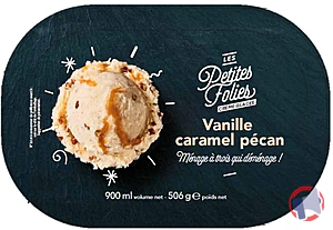 Rappel produit Bac crème glacée Vanille Caramel Pécan Toupargel
