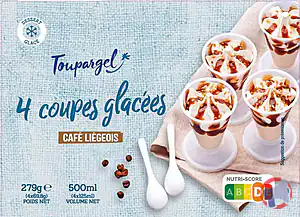 Rappel produit COUPES GLACEES CAFE LIEGEOIS Toupargel