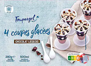 Rappel produit COUPES GLACEES CHOCOLAT LIEGEOIS Toupargel
