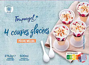 Rappel produit COUPES GLACEES PECHE MELBA Toupargel