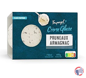 Rappel produit Crème glacée PRUNEAUX ARMAGNAC TOUPARGEL