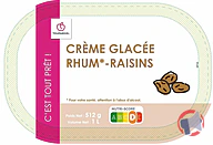 Rappel produit Toupargel Crème Glacée RHUM RAISINS