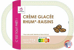 Rappel produit Crème Glacée RHUM RAISINS Toupargel