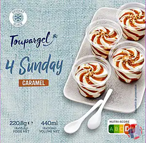 Rappel produit SUNDAY VANILLE CARAMEL Toupargel