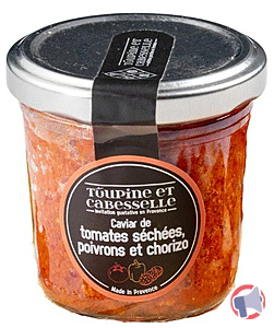 Rappel produit CAVIAR DE TOMATES SECHEES, POIVRONS ET CHORIZO 90g TOUPINE ET CABESSELLE