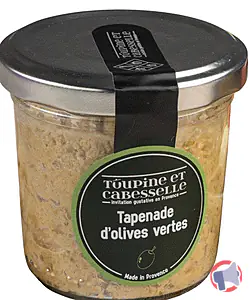 Rappel produit Tapenade d'olives vertes 35g, 90g et 180g TOUPINE ET CABESSELLE
