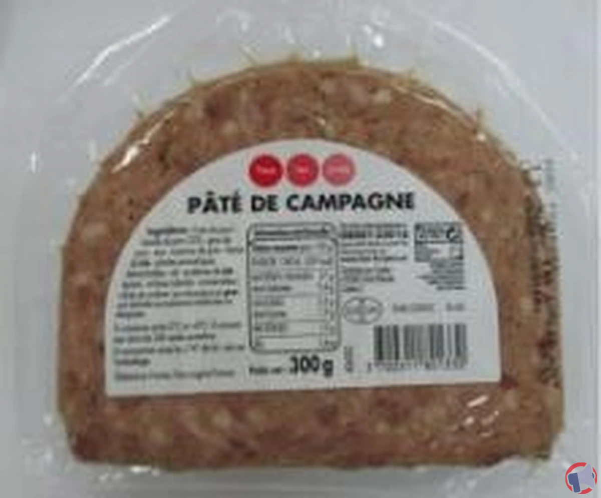 Rappel de produit : Pâté de campagne 300g de la marque Tous les jours pour risque de listériose