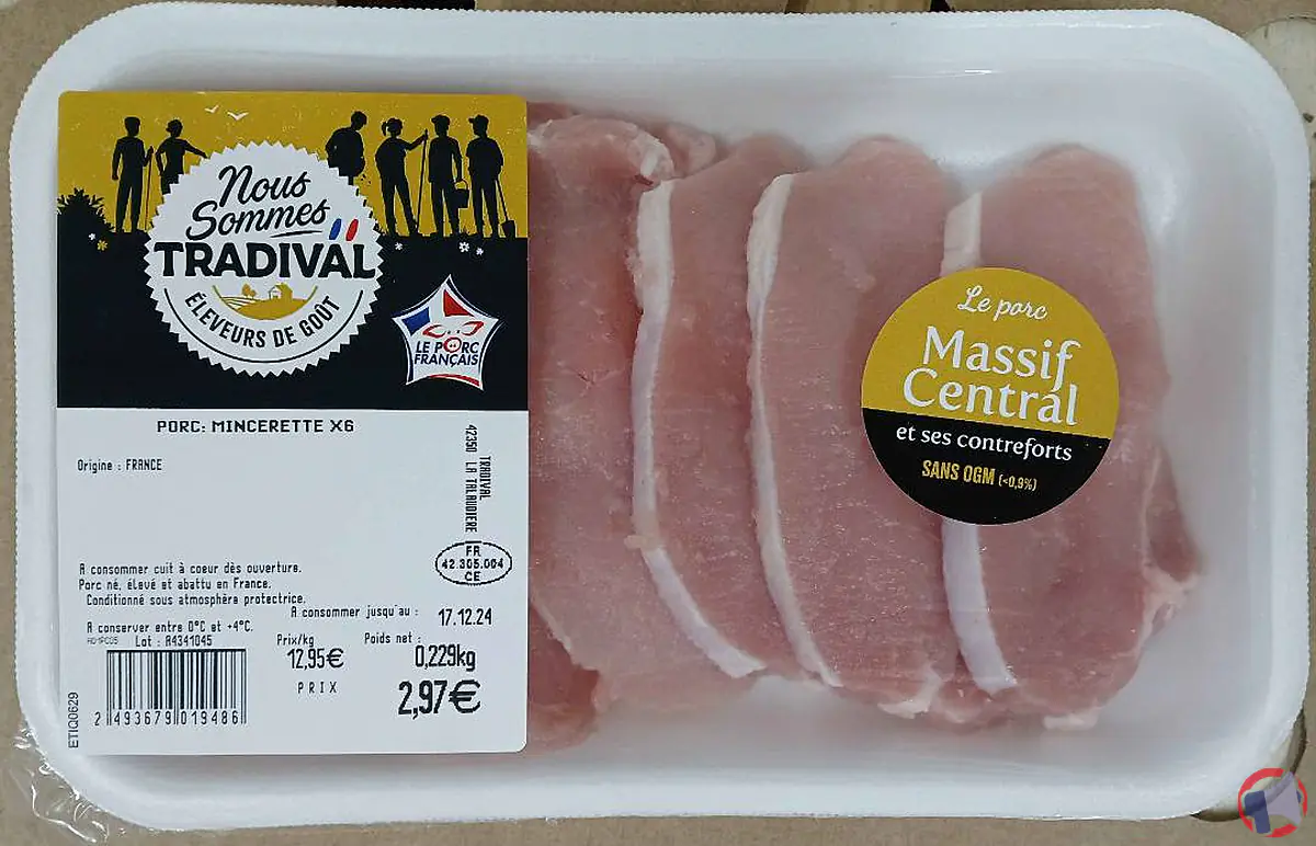 Rappel de viande fraîche TRADIVAL : défaut d'étanchéité des barquettes