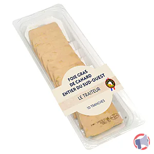 Rappel produit Foie gras de canard entier du Sud Ouest 10 tranches LE TRAITEUR