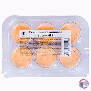 Rappel produit Verrines saumon tzatziki Le traiteur Gourmet
