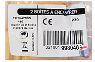 Rappel produit Boîtes à encastrer TREFILACTION (photo numéro 2)