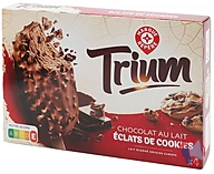 Rappel produit BATONNETS CHOCOLAT LAIT COOKIES X4 TRIUM (photo numéro 1)