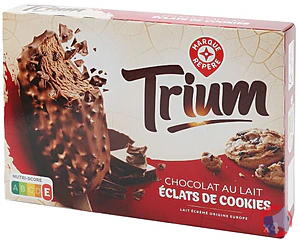 Rappel produit BATONNETS CHOCOLAT LAIT COOKIES X4 TRIUM