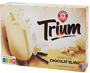 Rappel produit BATONNETS VANILLE CHOCOLAT BLANC X4 308G TRIUM