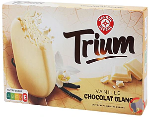 Rappel produit BATONNETS VANILLE CHOCOLAT BLANC X4 TRIUM