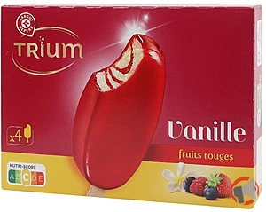 Rappel produit BATONNETS VANILLE FRUITS ROUGES X4 TRIUM