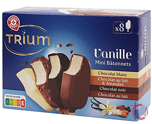Rappel produit MINI BATONNETS VANILLE x8 287,5G TRIUM