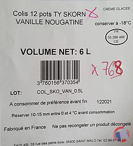 Rappel produit CREMES GLACEES TY SKORN - MOUSTACHE - COUP DE PATE - SANCHEZ - TAGLAB