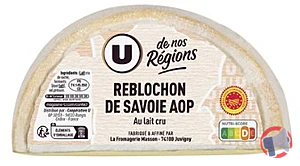 Rappel produit 1/2reblochon aop 27%mg U de nos régions 240g U