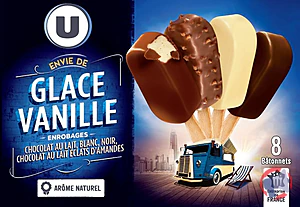 Rappel produit 8 Mini bâtonnets Envie de Vanille/Chocolats 360mL 258g U