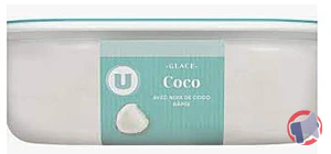 Rappel produit Bac glace noix de coco U 500G U