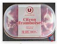 Rappel produit Bac sorbet citron framboise U 525G U (photo numéro 1)