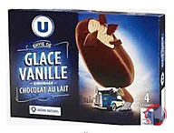 Rappel produit Bâtonnet envie vanille enrobage chocolat au lait U x4 258g U (photo numéro 1)