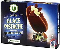 Rappel produit U Bâtonnets envie de glace pistache x4, 258 g
