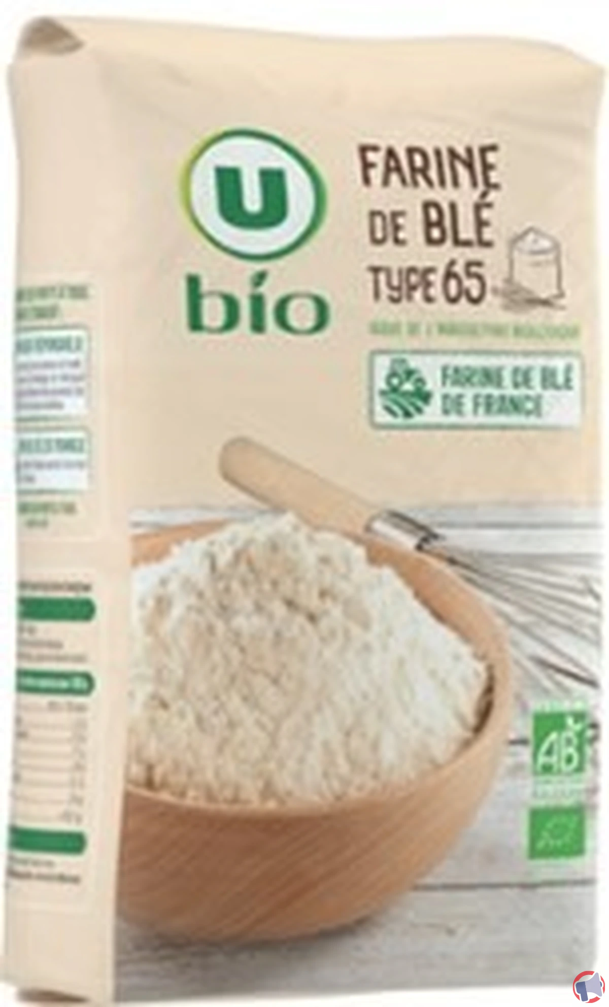 Rappel de produit : Farine de blé T65 U BIO 1kg