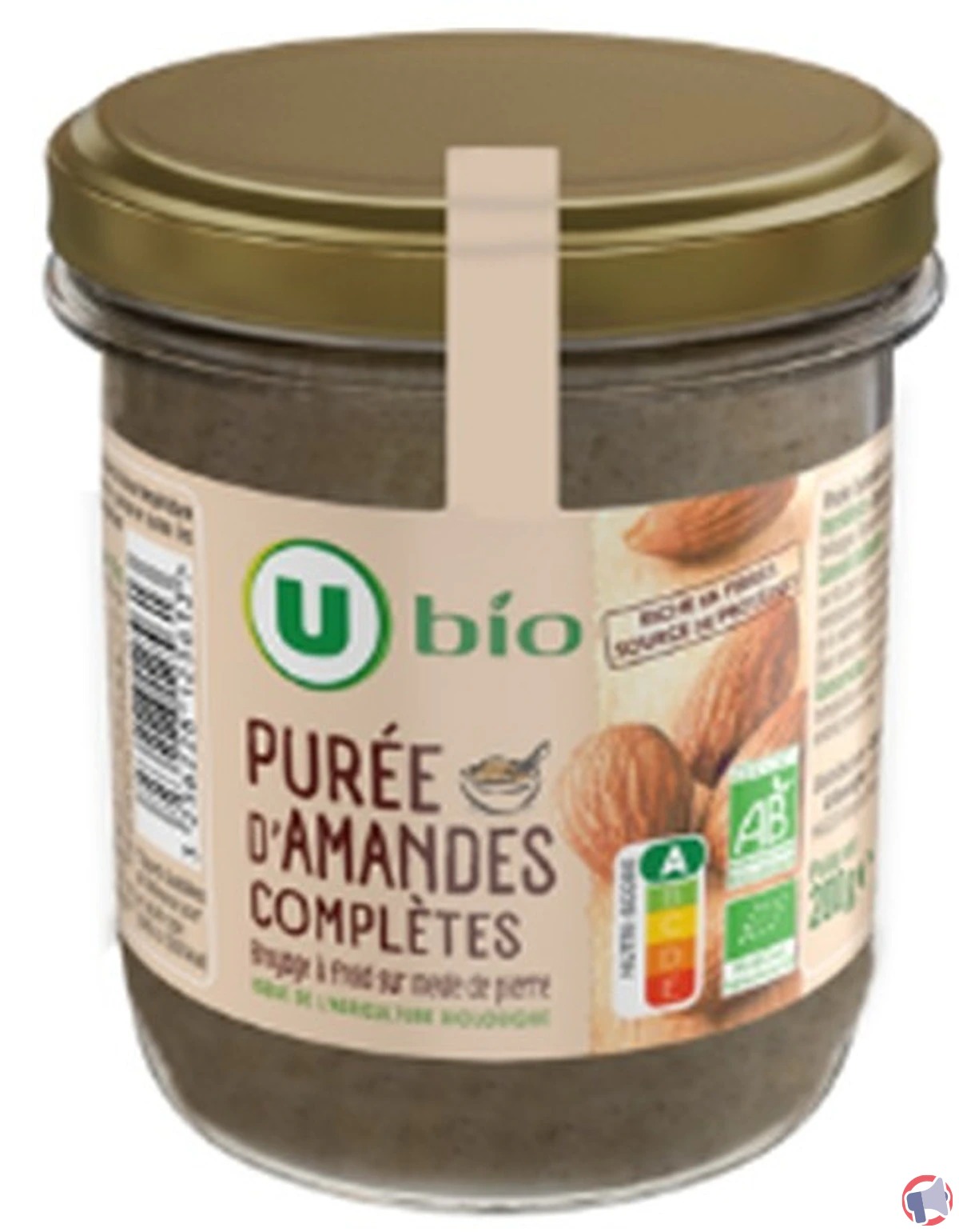 Rappel u bio : purée d’amandes complètes u bio, ce qu’il faut faire