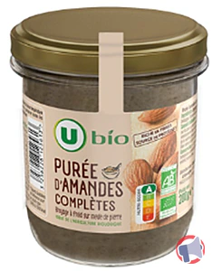 Rappel produit Purée d'amandes complètes U BIO BOCAL 200g U BIO